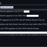 IPv6 service is enabled on SIMBA 2.5 GBps Fibre Broadband