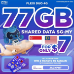 ZYM Mobile joins in SG-MY sharing data roam plan price war with SG-MY 77 GB at $7/mth