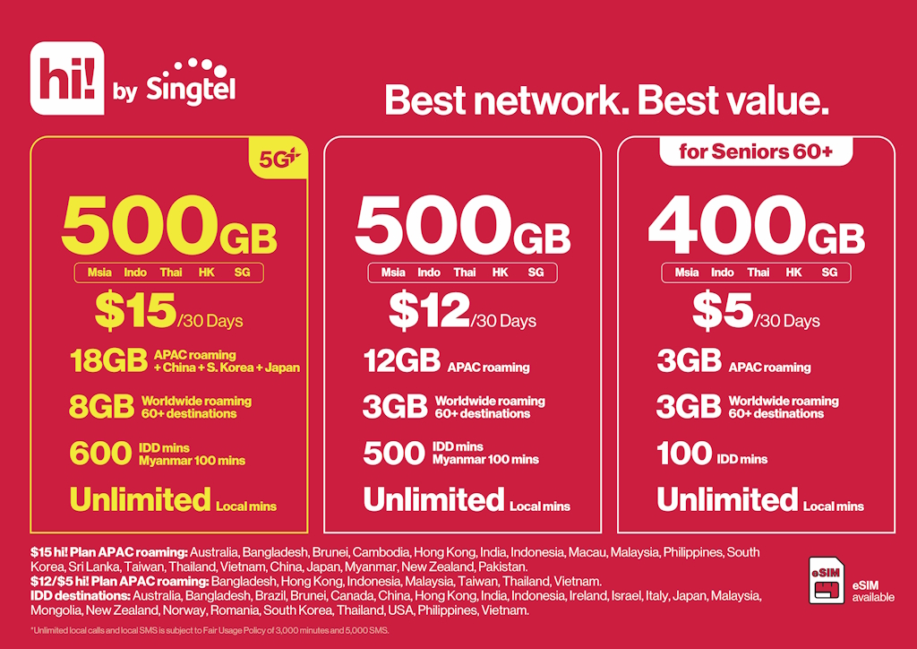 hi! by Singtel: Best Network, Best Value Mobile Plan with Added Port-In Incentives